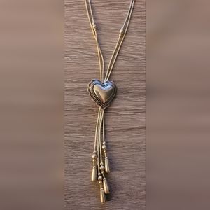 Honora Collection Sterling Silver Heart Bolo-style necklace